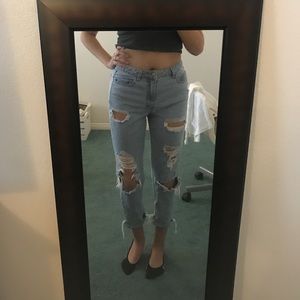 H&M tipped boyfriend jeans